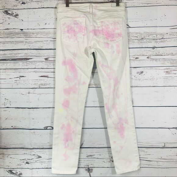 AG Adriano Goldschmied Painted White The Prima Mid Rise Cigarette Denim Jeans 28 - Picture 5 of 12